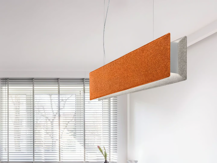 RIGHELLO - Acoustic LED fabric pendant lamp _ Modo Luce